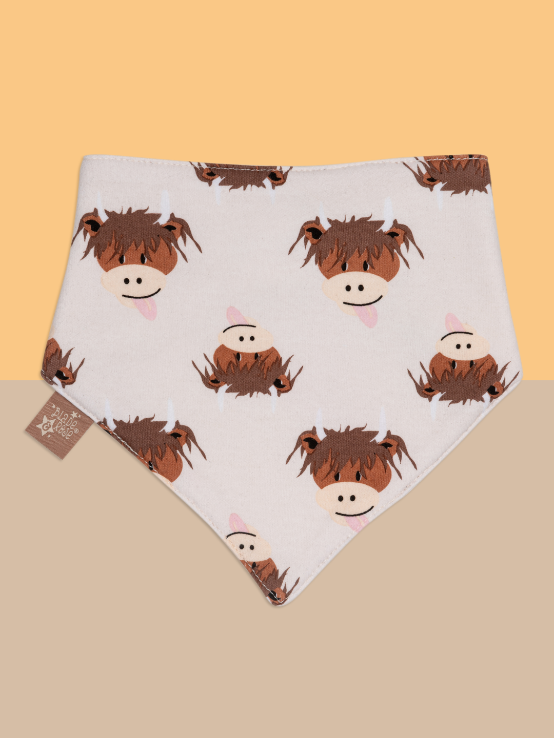 Neutral Hamish Cow Bib: One Size / Bib